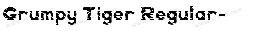 Grumpy Tiger Regular字体转换